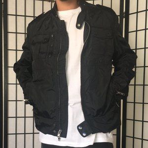 black bad boy bomber jacket size medium